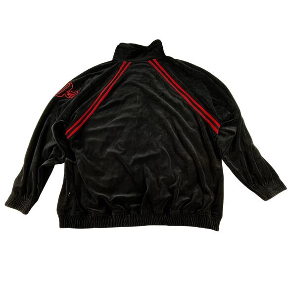 ANDRÉ 3000 |Rare Vintage Y2K Outkast Clothing 3XL Black Red Velvet Velour Jacket - Picture 7 of 9